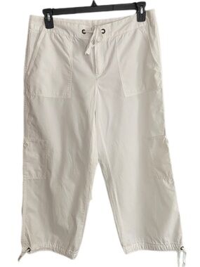 Liz Claiborne Lizwear White Lightweight Cargo Jogger Pants Size 12